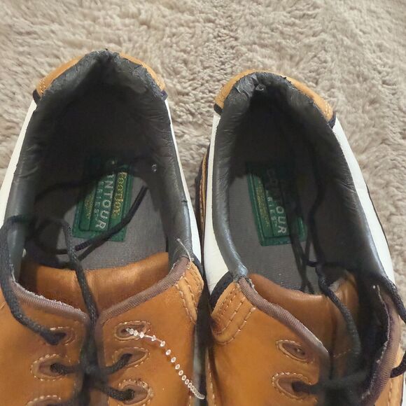 FootJoy Contour Series Golf Shoes Men’s Size 11W Brown & White Leather Cleats - Picture 8 of 10